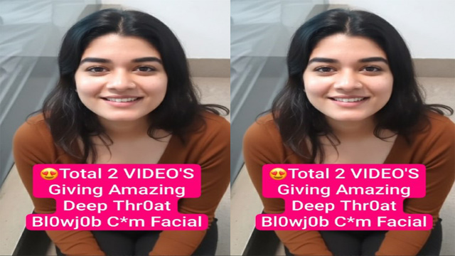 Nri Model Latest Most Exclusive Viral – Giving Amazing Deep Throat Blowjob – with Full Face & Cam Facial
